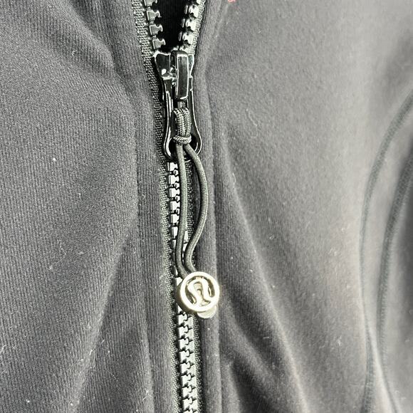 LULULEMON Jacket Womens 6 Daily Practice Midlayer Hooded Yoga Full Zip Black - Picture 9 of 13